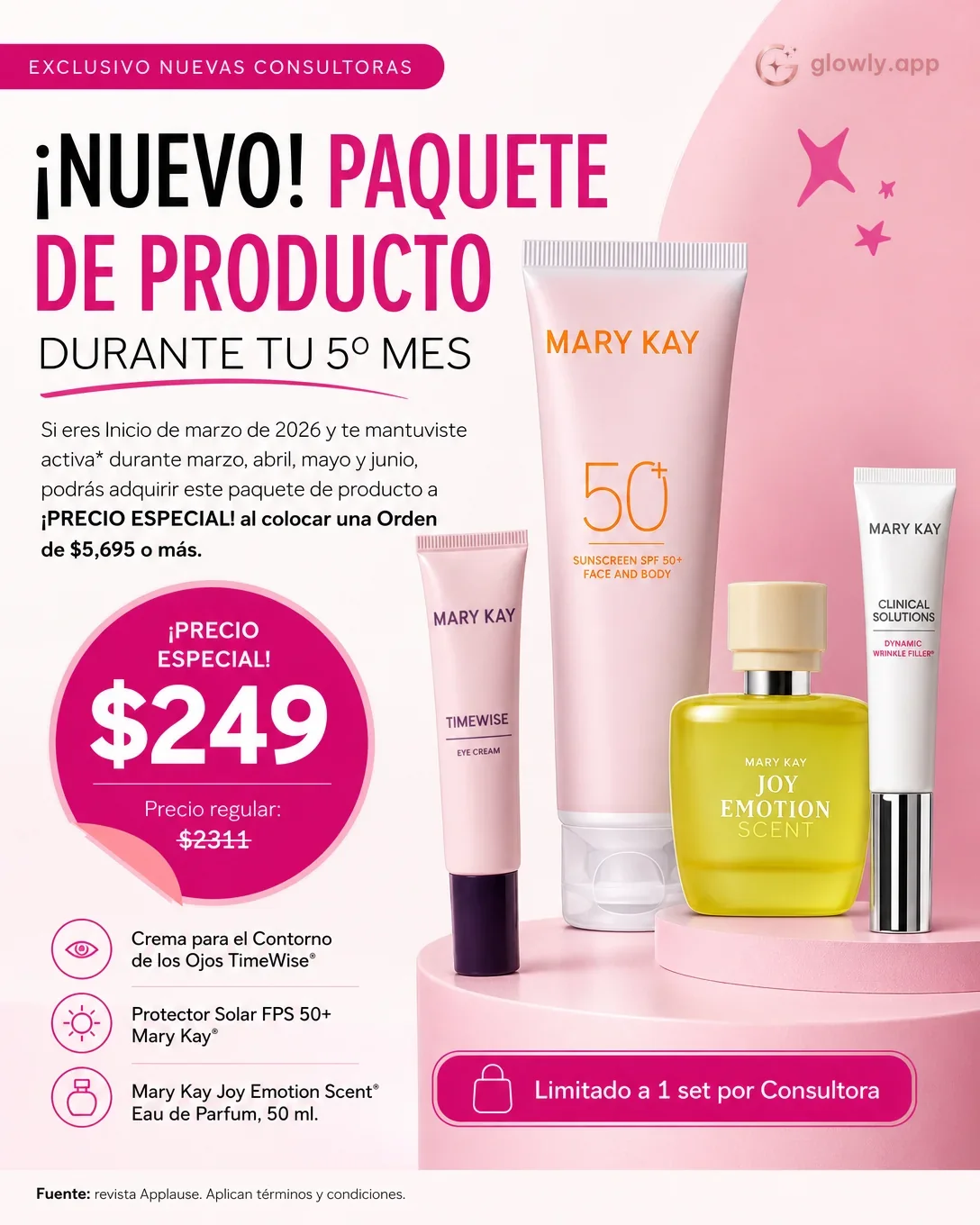 ¡NUEVO! PAQUETE DE PRODUCTO DURANTE TU 5º MES