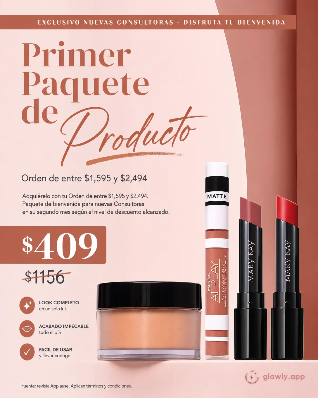 Primer Paquete de Producto - Orden de entre $1,595 y $2,494